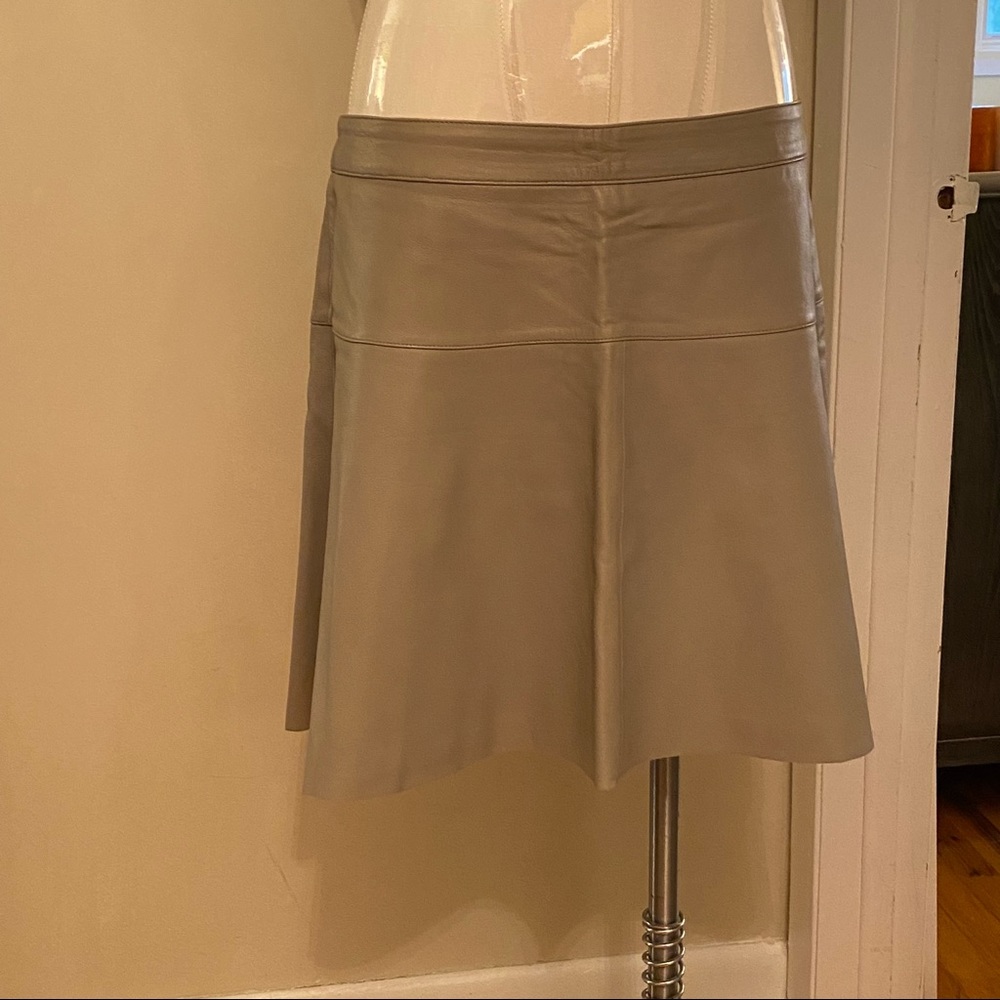 Banana Republic Lamb Leather A-line mini